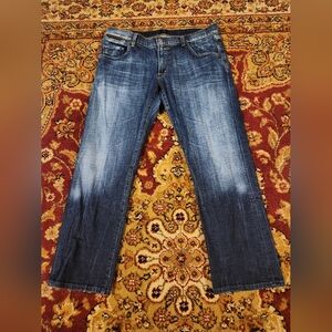 Citizens Of Humanity Size 30 Straight Leg Distressed Low Rise Crop Jeans